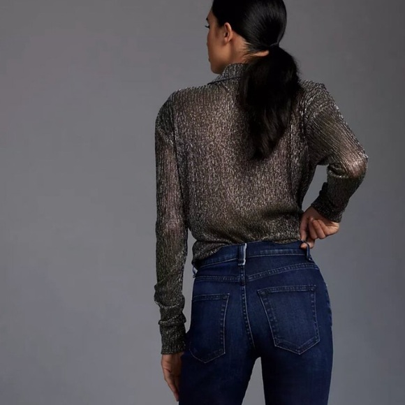 Anthropologie Pilcro shimmery button up - Picture 5 of 6